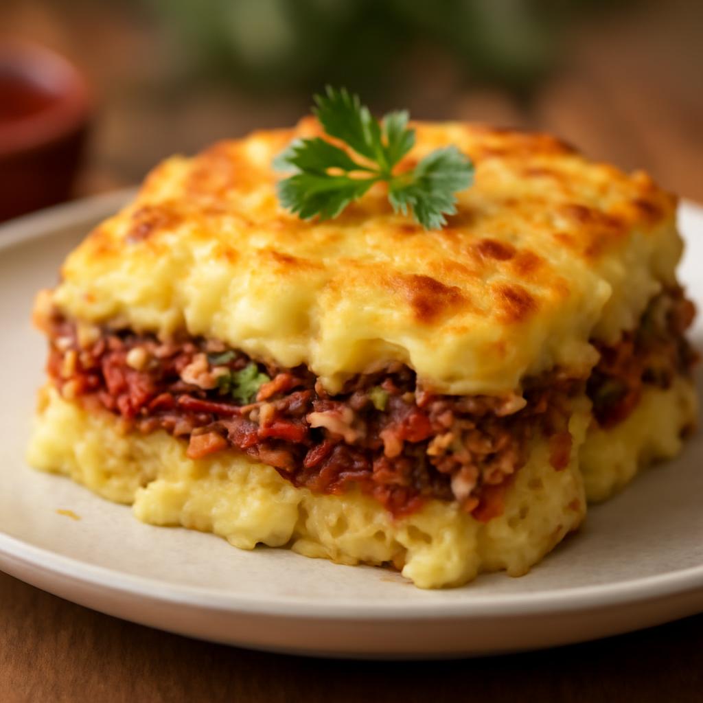 Escondidinho de Mandioquinha com Carne Seca