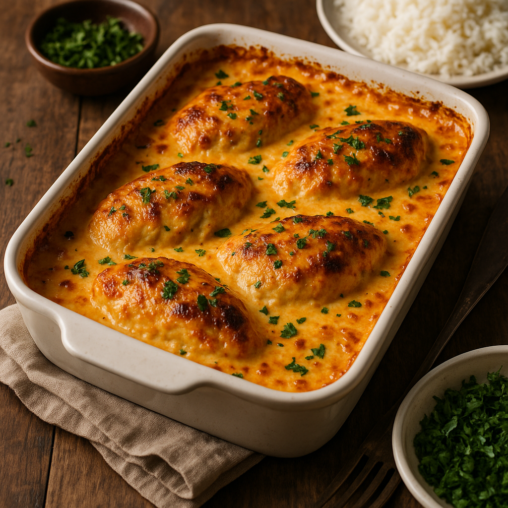 Frango cremoso de forno